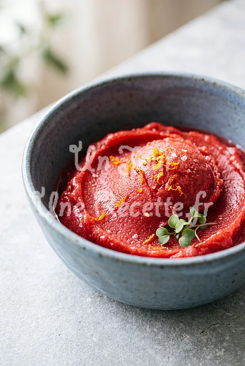 Photo de Sorbet à l'Orange Sanguine Sans Sorbetière