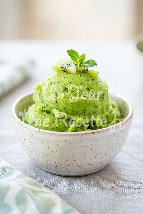 Photo de Sorbet au Kiwi sans sorbetière