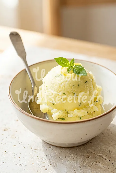 Photo de Sorbet citron basilic