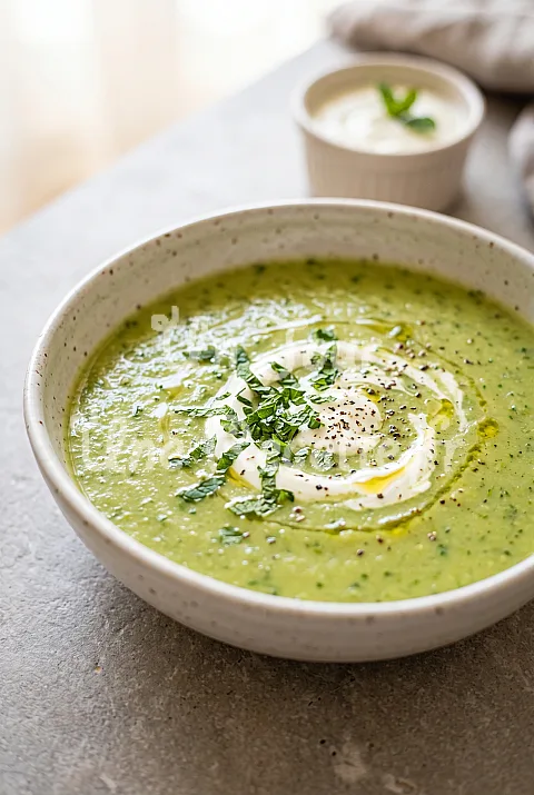 Photo de Soupe de courgettes à la menthe