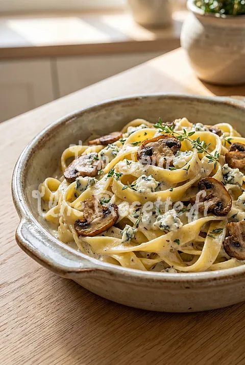 Photo de Tagliatelles champignons roquefort
