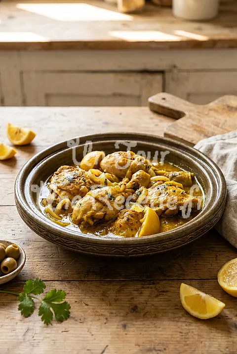 Photo de Tajine de poulet au citron confit