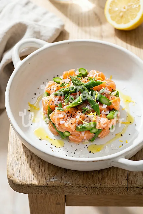 Photo de Tartare d'asperges au saumon frais