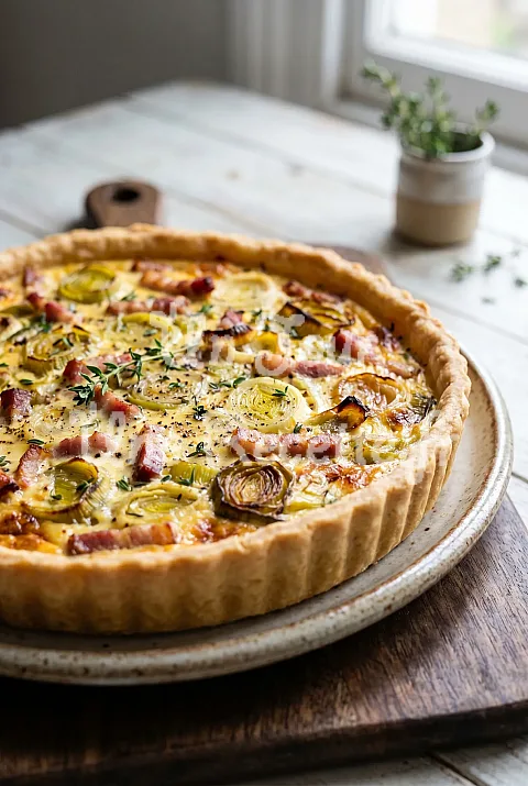 Photo de Tarte à la fondue de poireaux