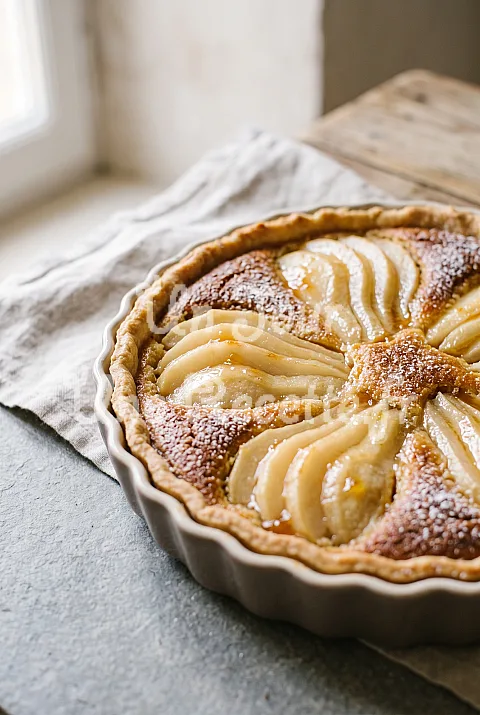 Photo de Tarte aux poires amandine