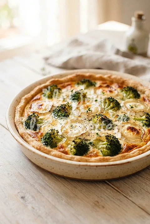 Photo de Tarte Brocolis, Chèvre et Miel