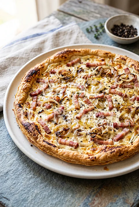 Photo de Tarte flambée alsacienne