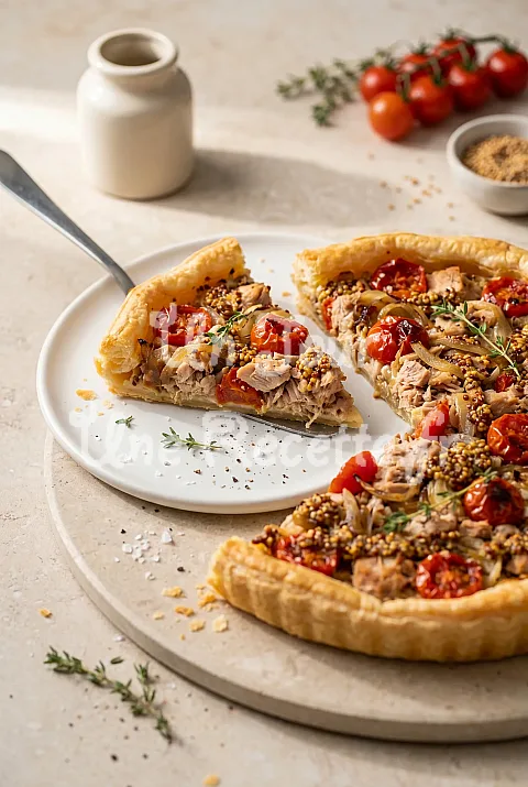 Photo de Tarte thon, tomate et moutarde