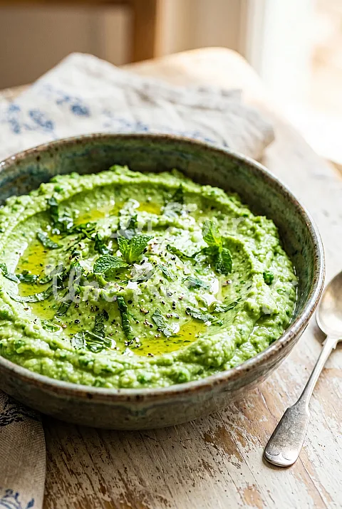 Photo de Tartinade de petits pois à la menthe