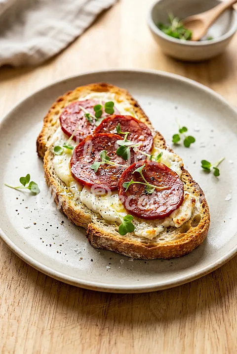 Photo de Tartine Chorizo et Fromage de Chèvre