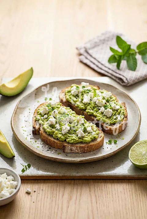 Photo de Tartines au chèvre et à l'avocat