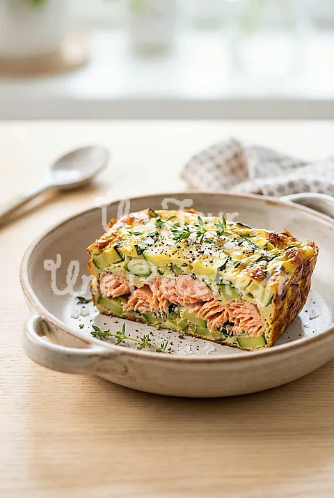 Photo de Terrine de courgettes au saumon