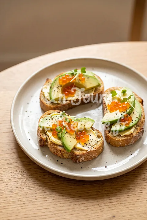Photo de Toasts aux oeufs de saumon