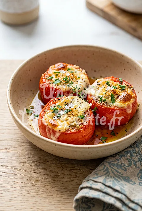 Photo de Tomates farcies au chèvre chaud