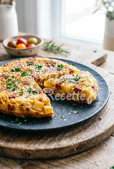 Photo de Tortilla au chorizo et aux pommes de terre