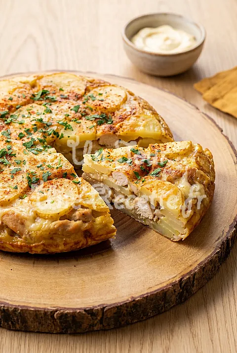 Photo de Tortilla pommes de terre et poulet