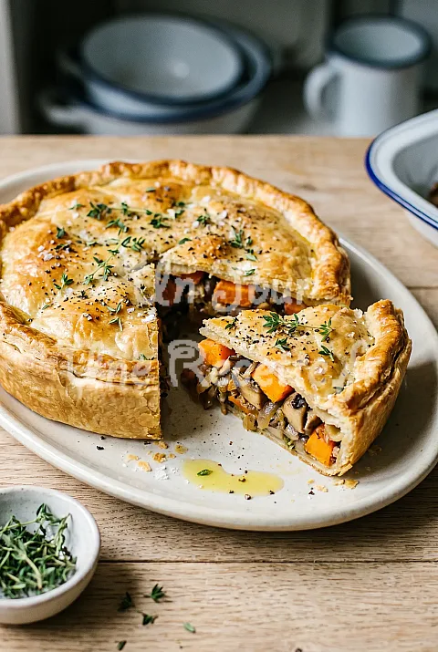 Photo de Tourte à la Patate Douce et aux Champignons