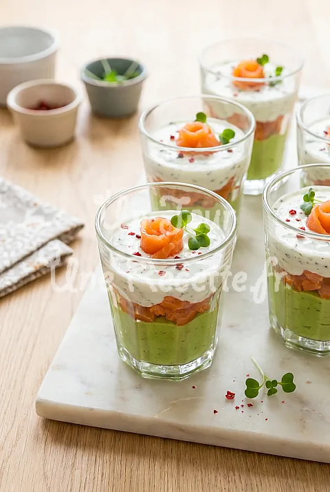 Photo de Verrine avocat-truite fumée