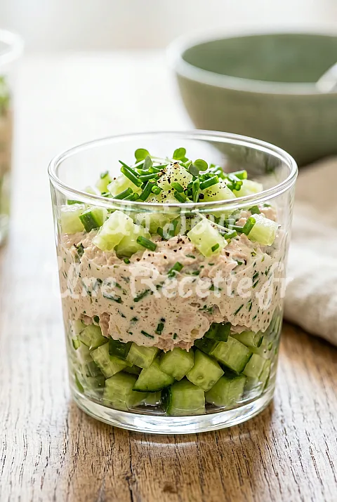 Photo de Verrines de concombre au thon