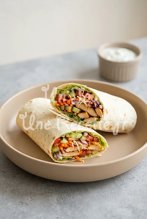 Photo de Wrap poulet et crudités