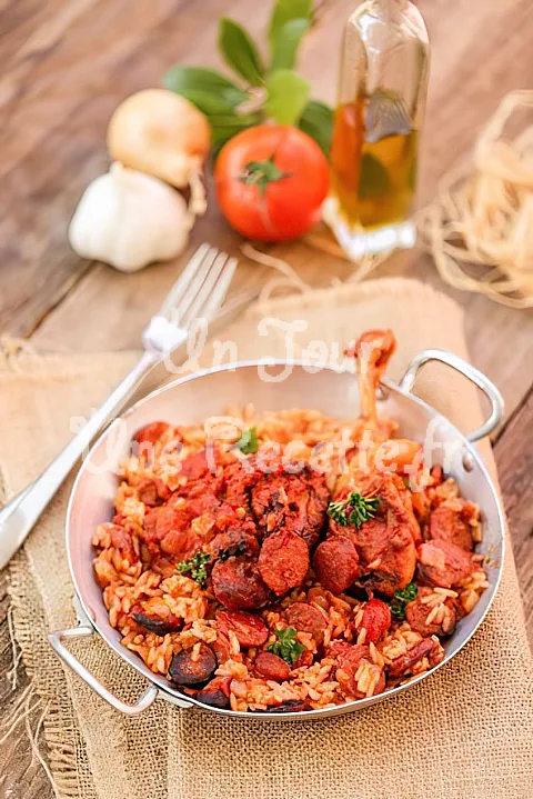 Photo de Riz au poulet et chorizo