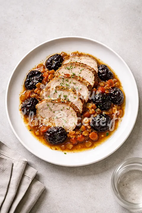 Photo de Rôti de porc sauce aux pruneaux