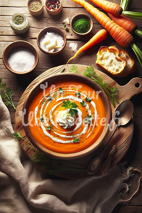Photo de Soupe de carottes au lait de coco