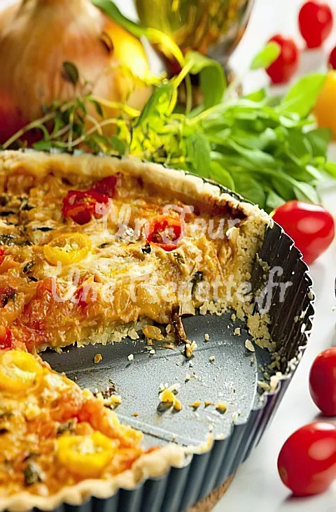 Photo de Tarte chèvre et tomates