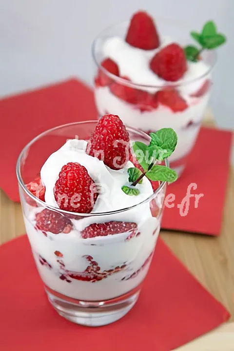 Photo de Verrines de framboises