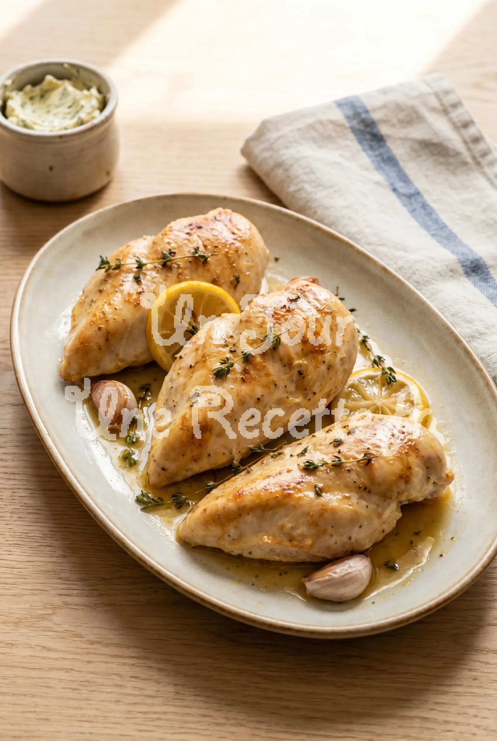 Photo de la recette Blancs de poulet au four, tendres et juteux