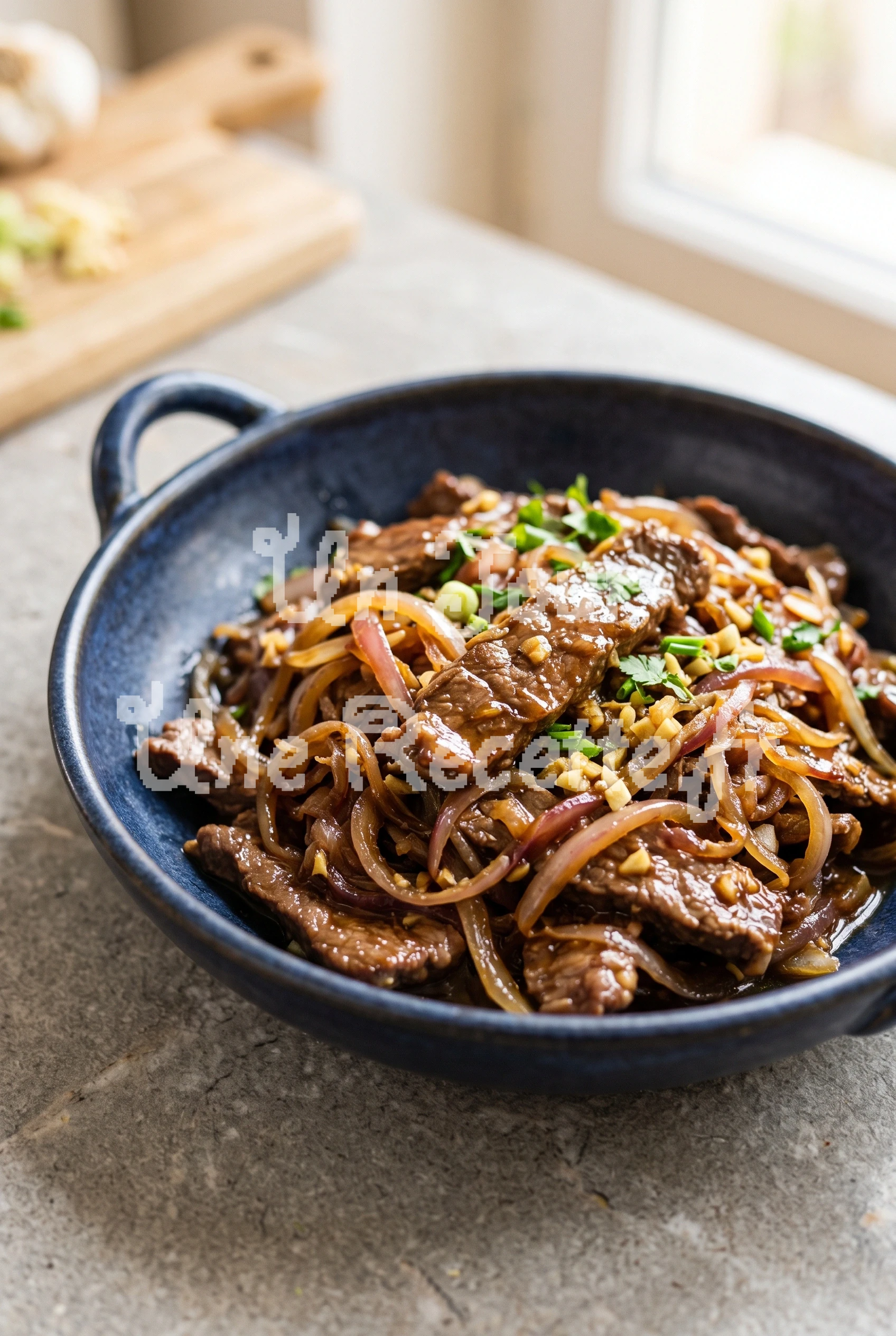 Photo de la recette Bœuf sauté aux oignons