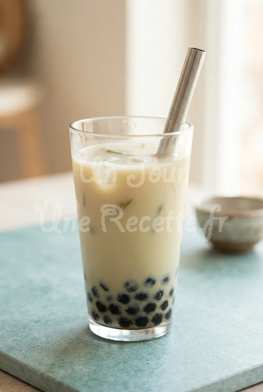 Photo de la recette Bubble Tea à la Citronnelle et au Lait