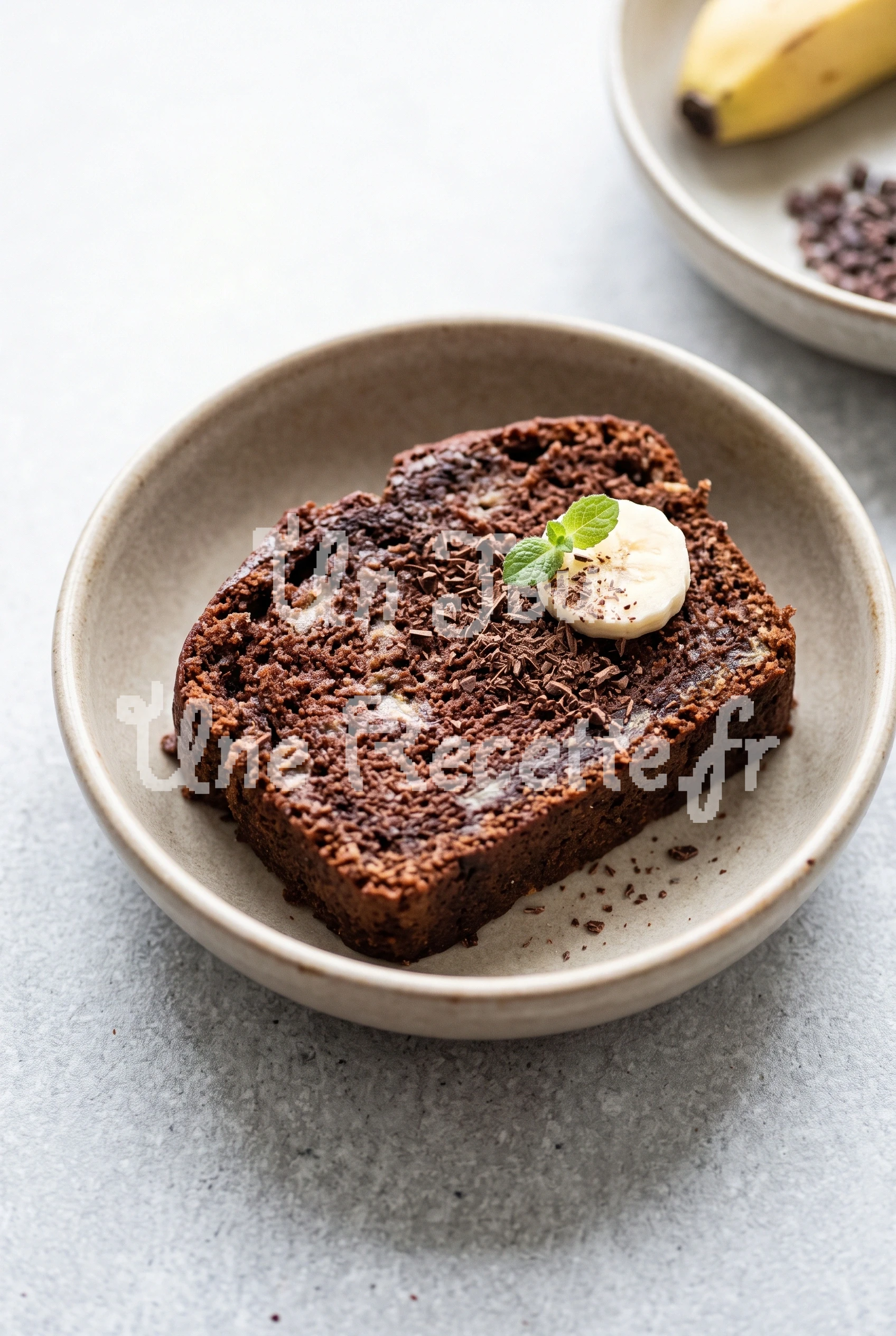 Photo de la recette Cake tendre chocolat-banane