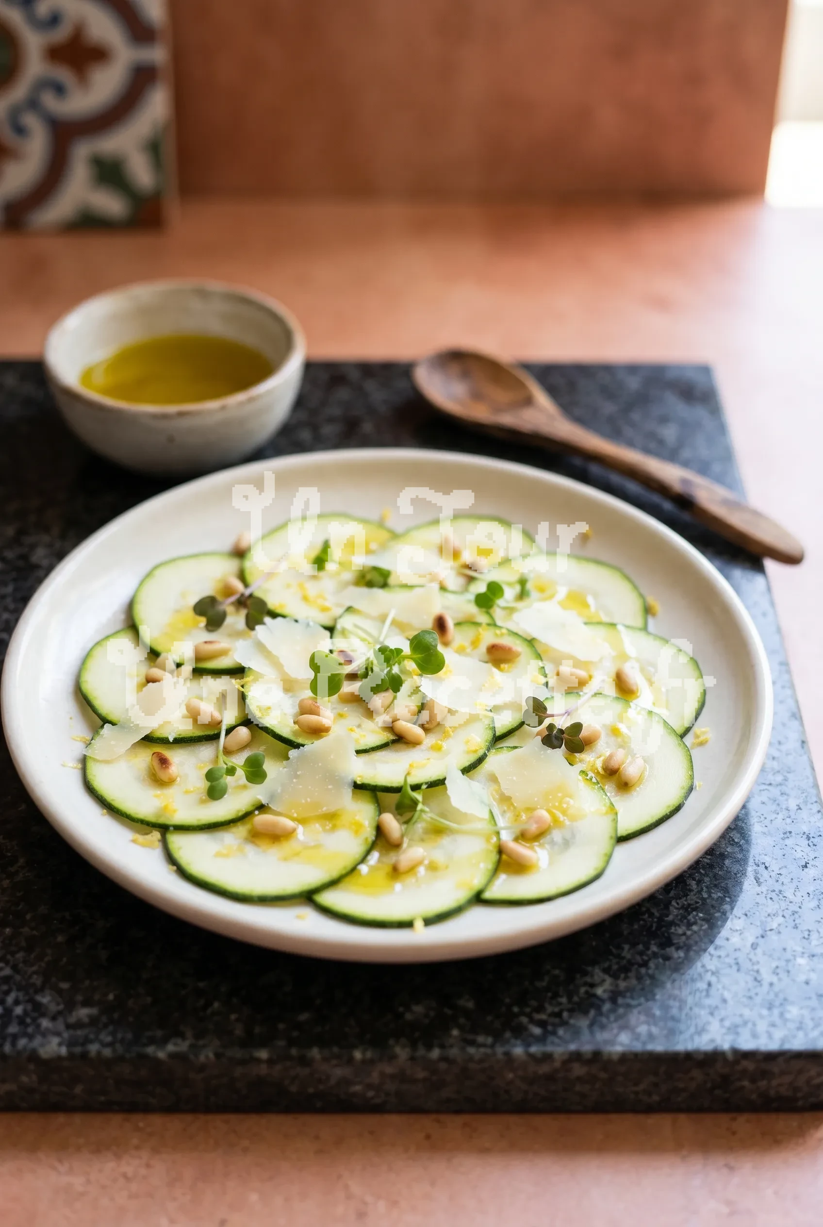 Photo de la recette Carpaccio de courgettes parmesan