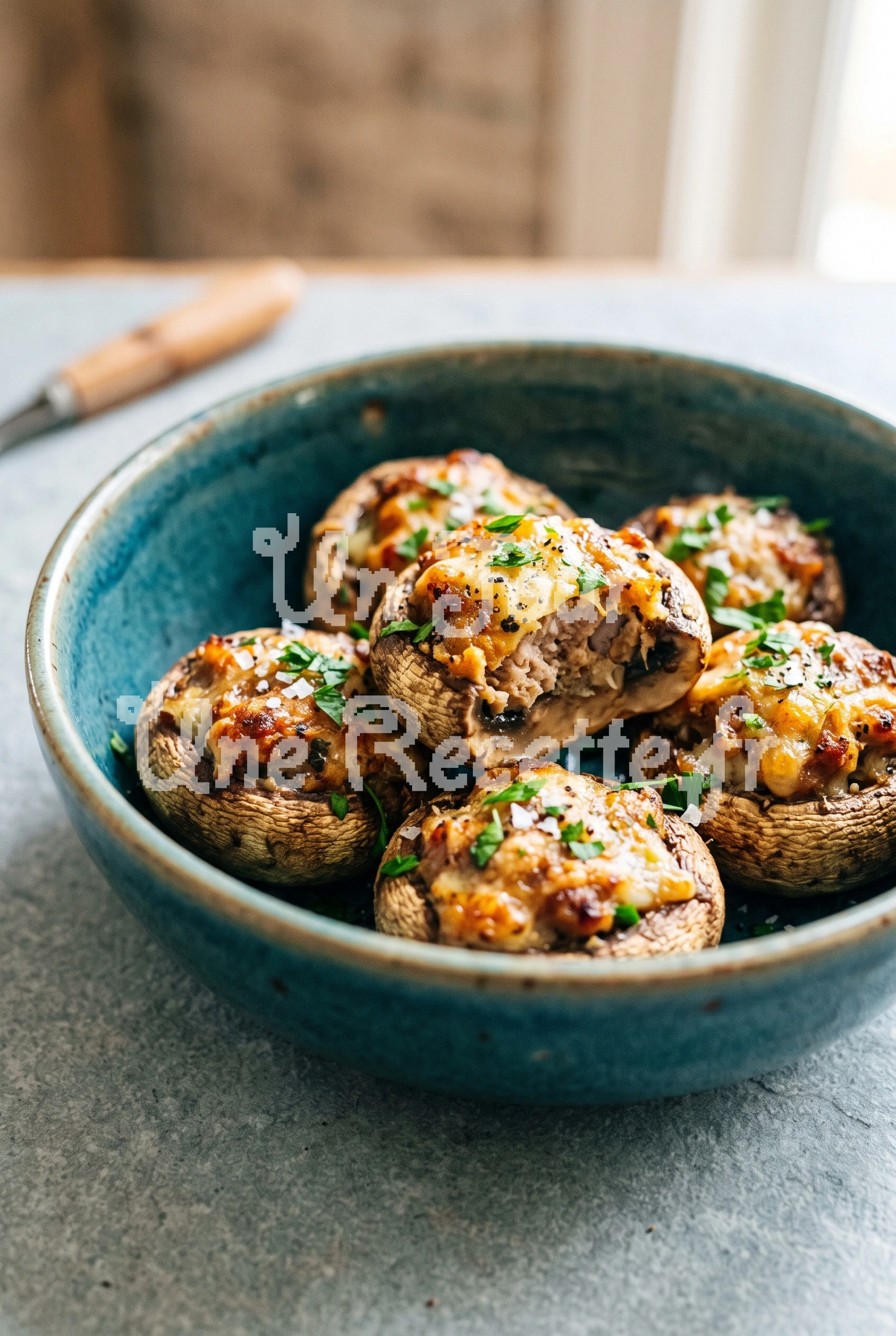 Photo de la recette Champignons farcis à l'airfryer