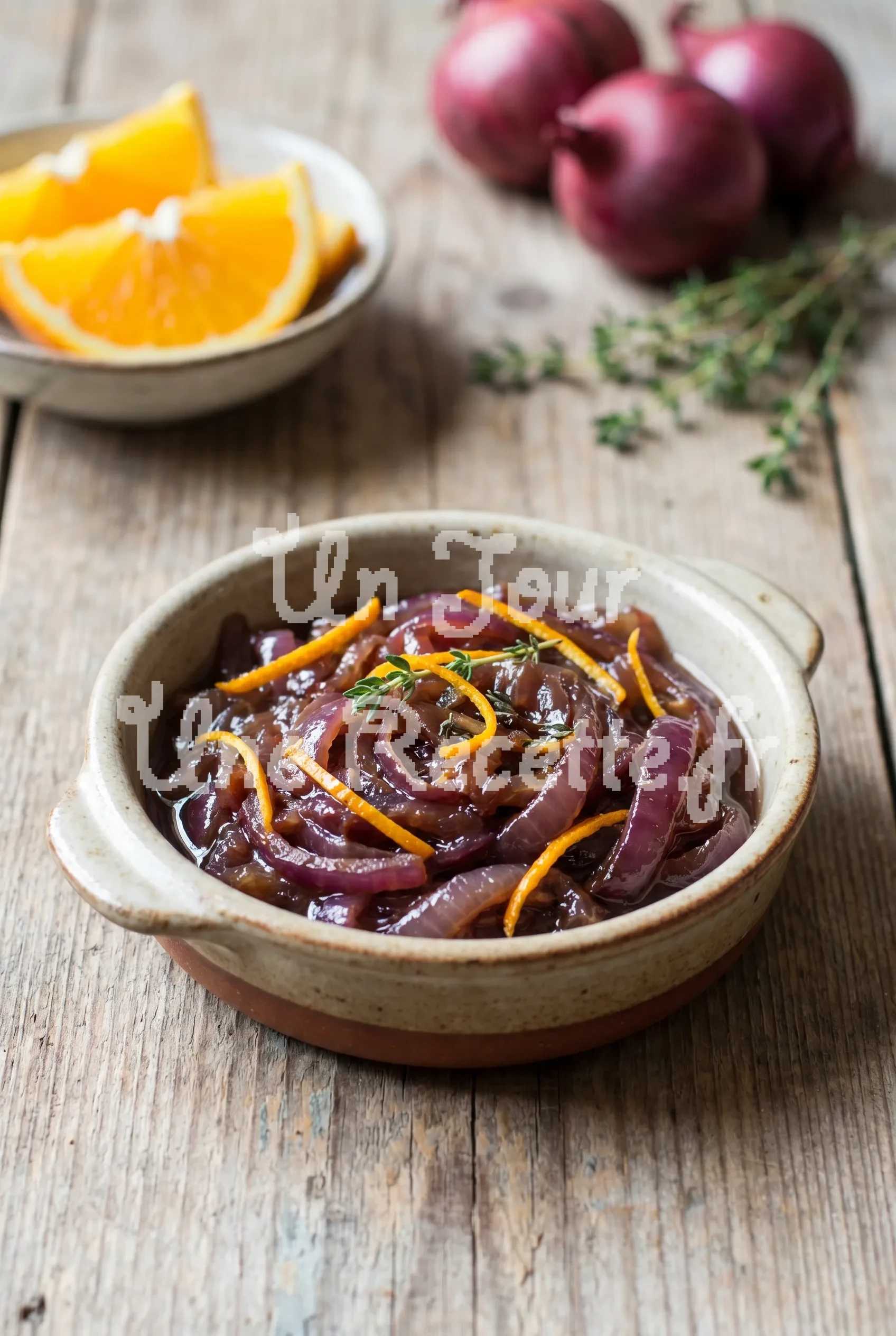 Photo de la recette Confit d'oignons rouges à l'orange