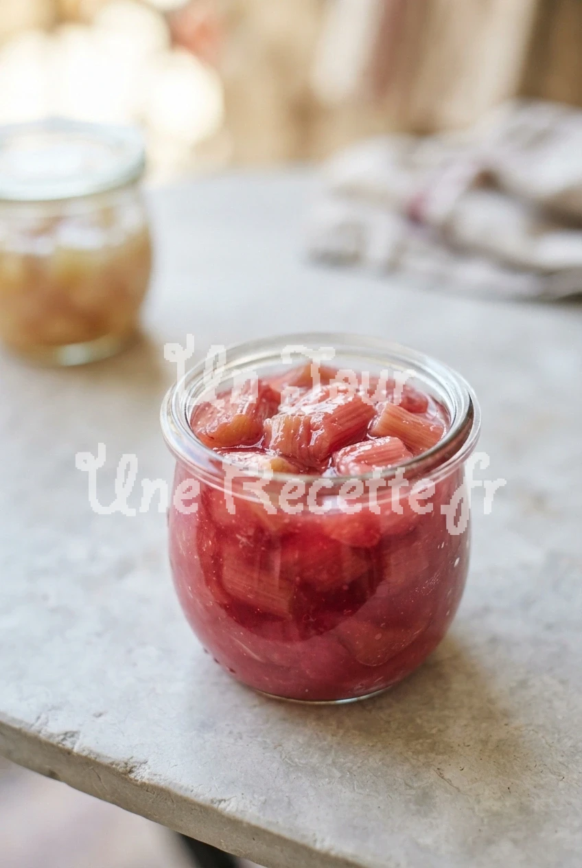 Photo de la recette Confiture de rhubarbe facile