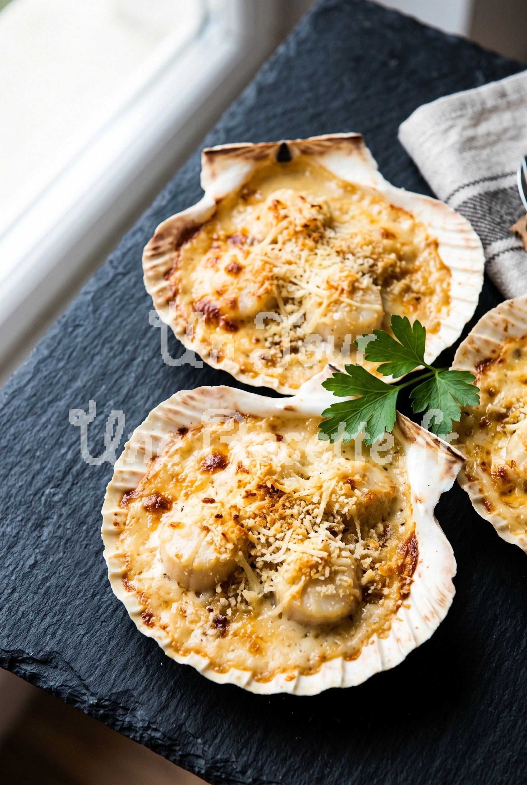Photo de la recette Coquilles Saint-Jacques gratinées