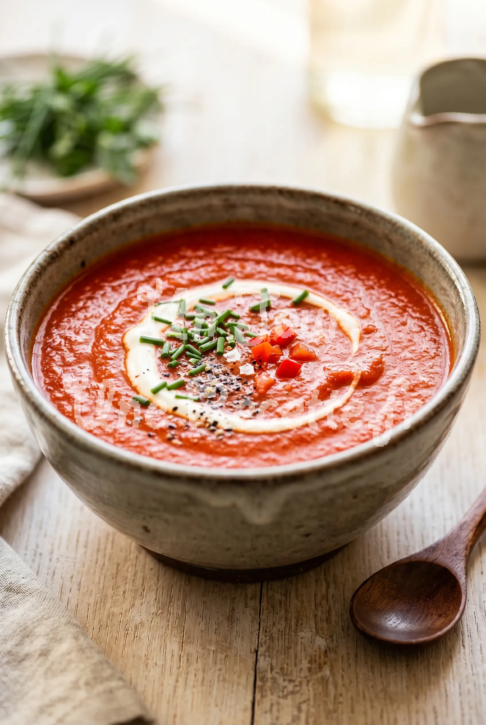 Photo de la recette Crème de poivrons rouges