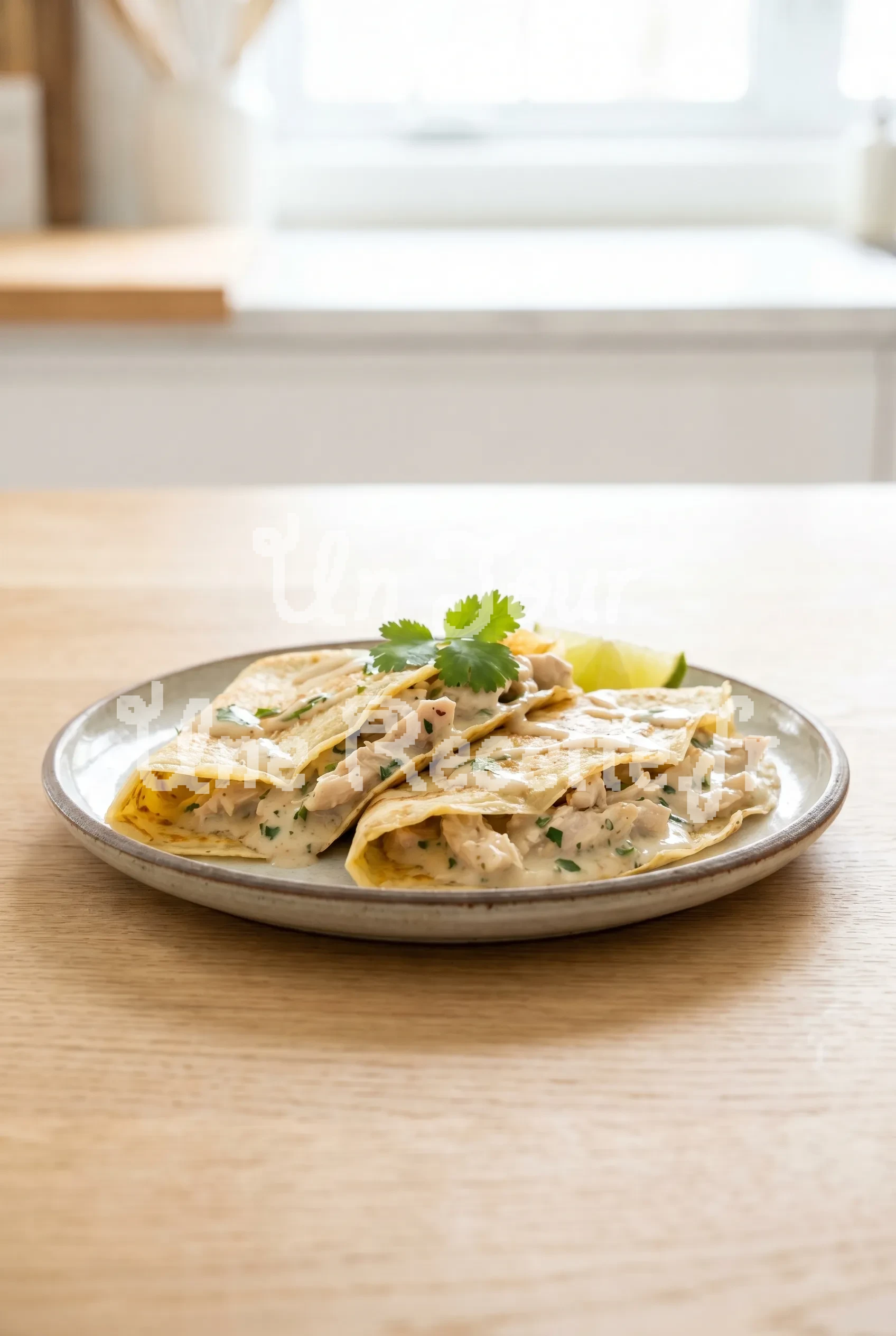 Photo de la recette Crêpes au poulet et au lait de coco