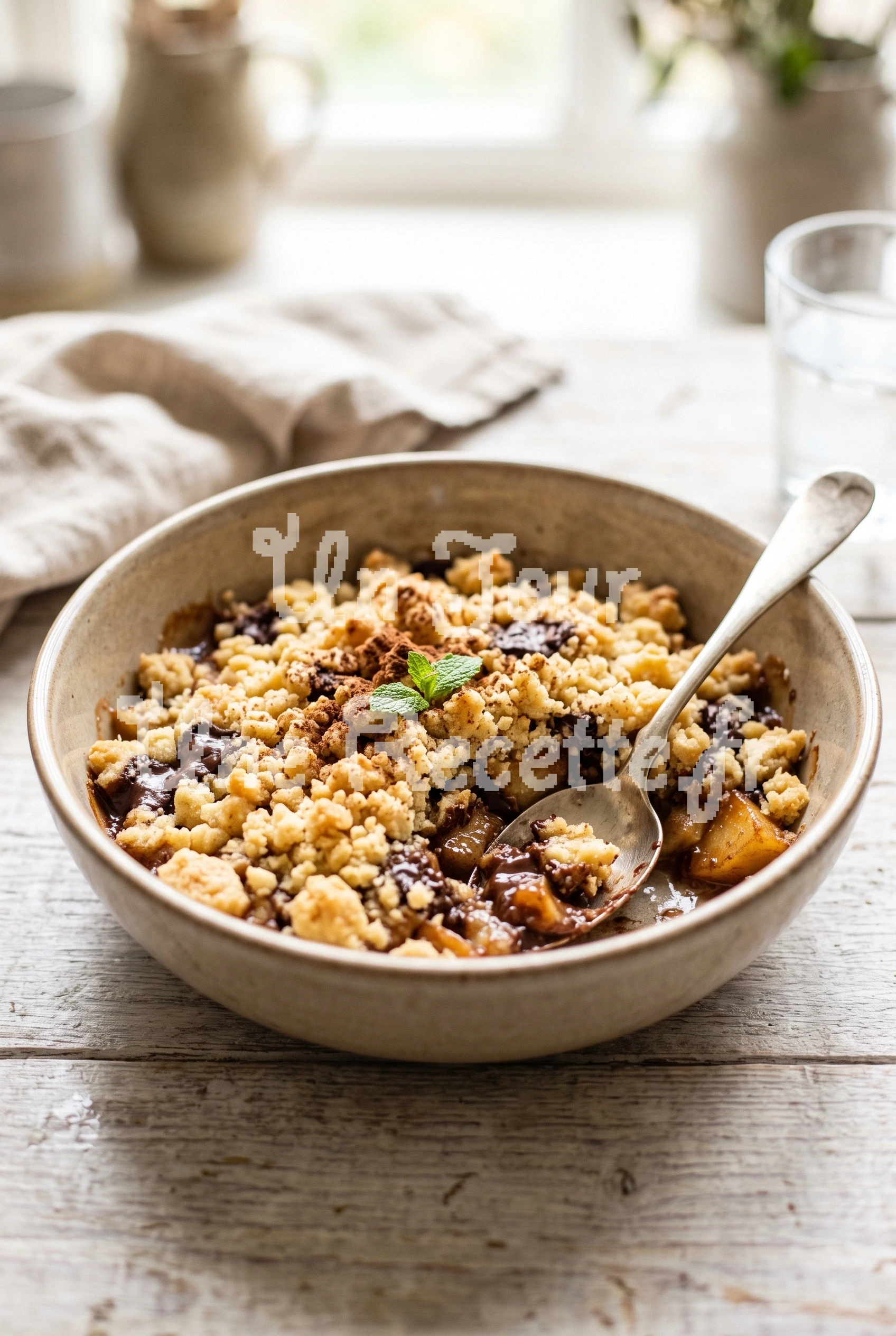 Photo de la recette Crumble pomme chocolat