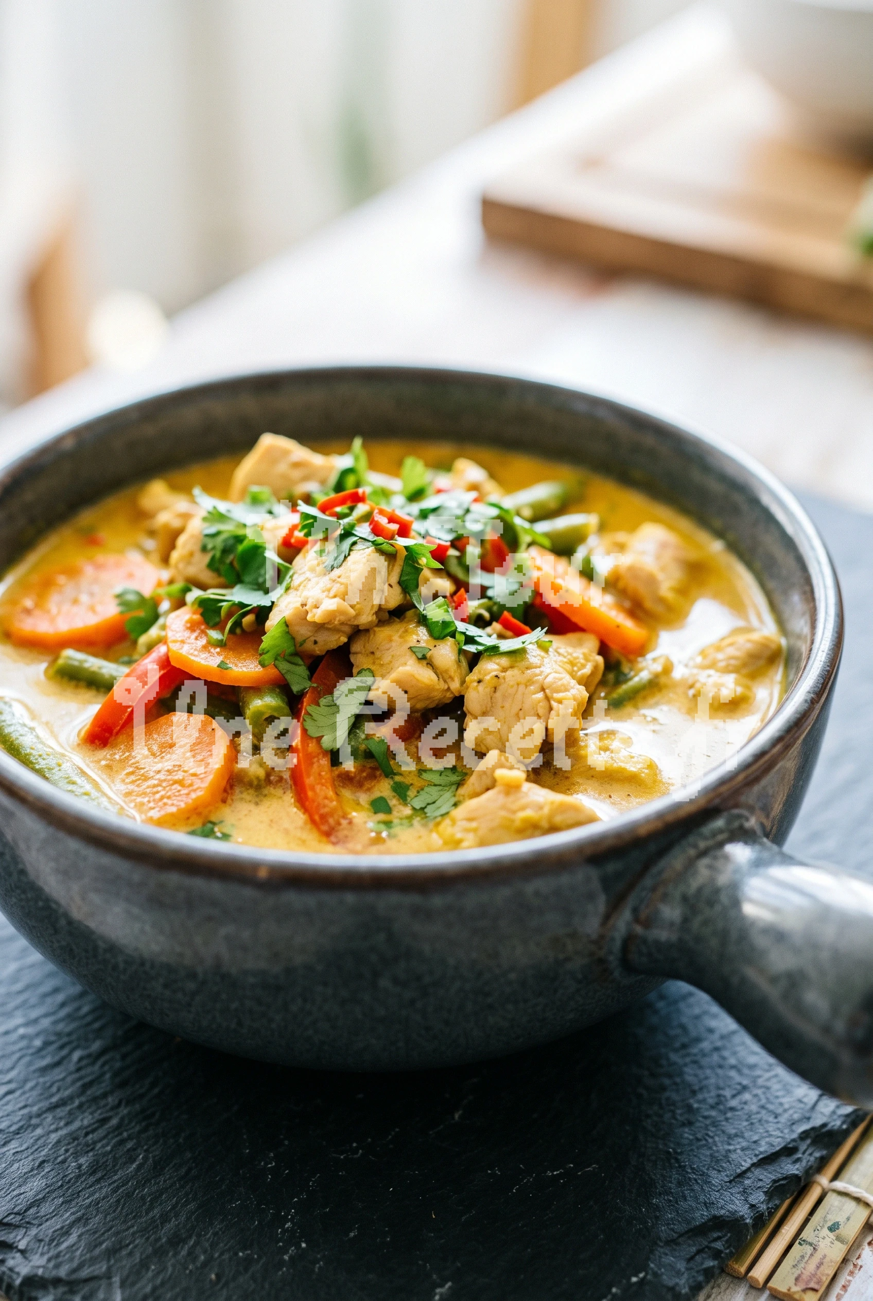 Photo de la recette Curry jaune thaï au poulet