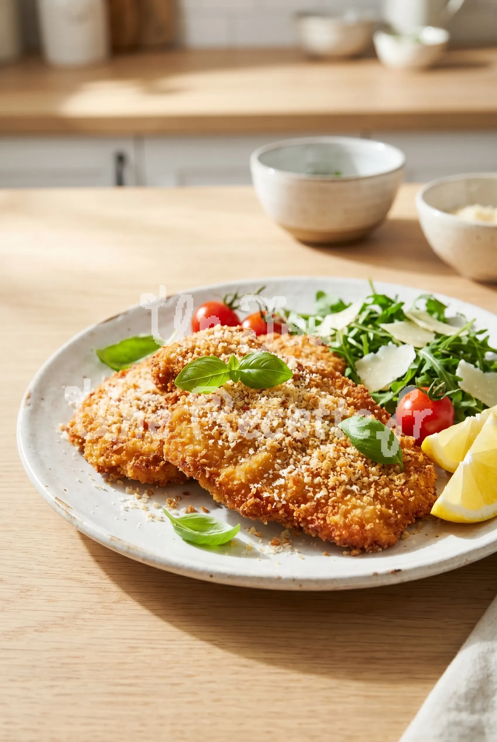 Photo de la recette Escalopes de poulet à la milanaise