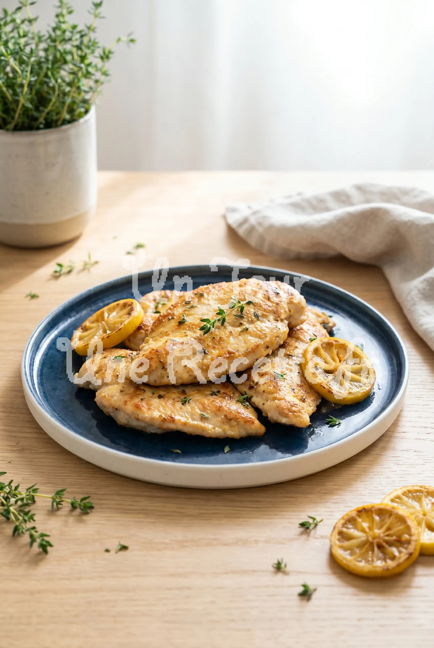 Photo de la recette Escalopes de poulet au thym et au citron