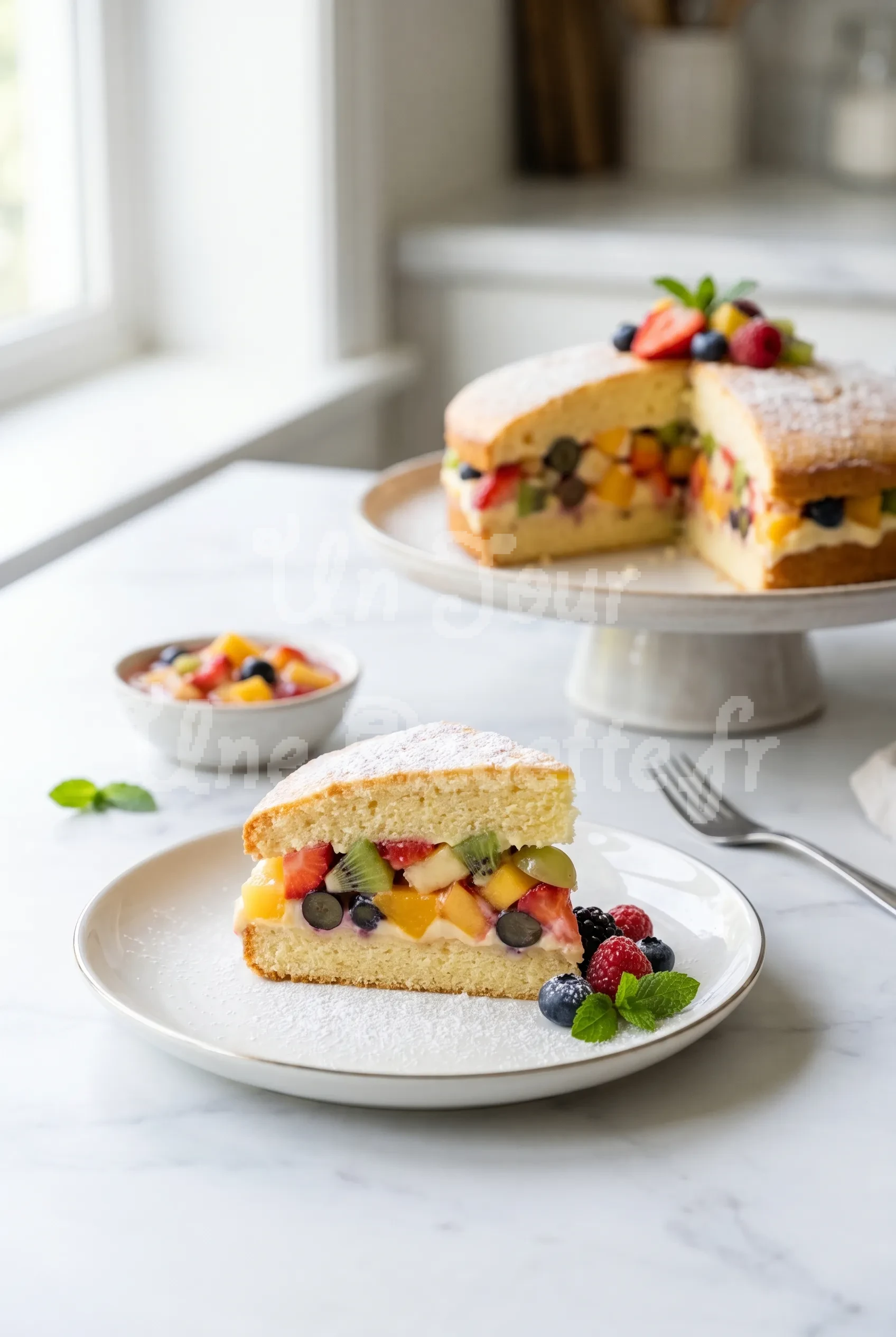 Photo de la recette Gâteau à la Macédoine de Fruits
