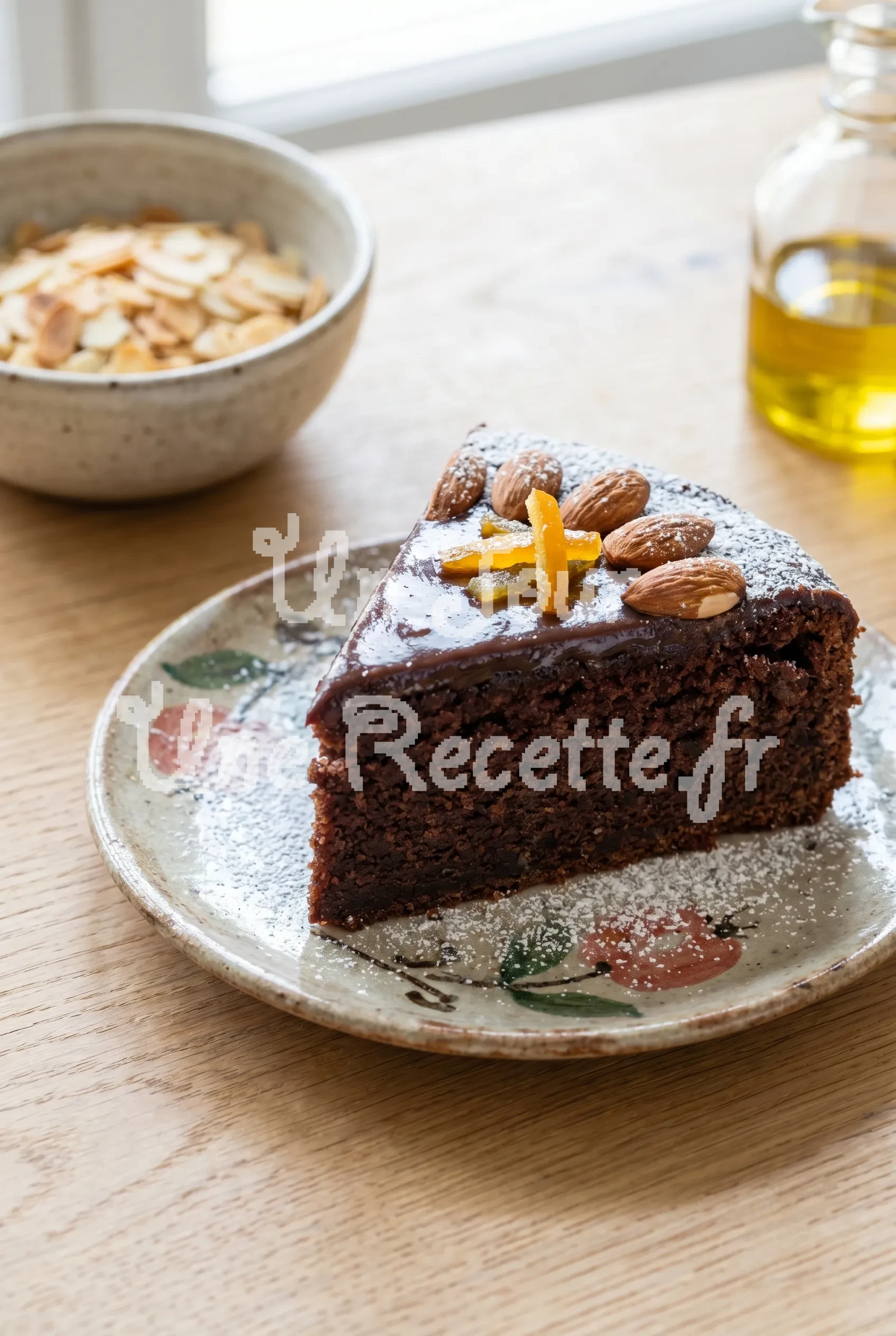 Photo de la recette Gâteau au chocolat, aux amandes et à l'huile d'olive