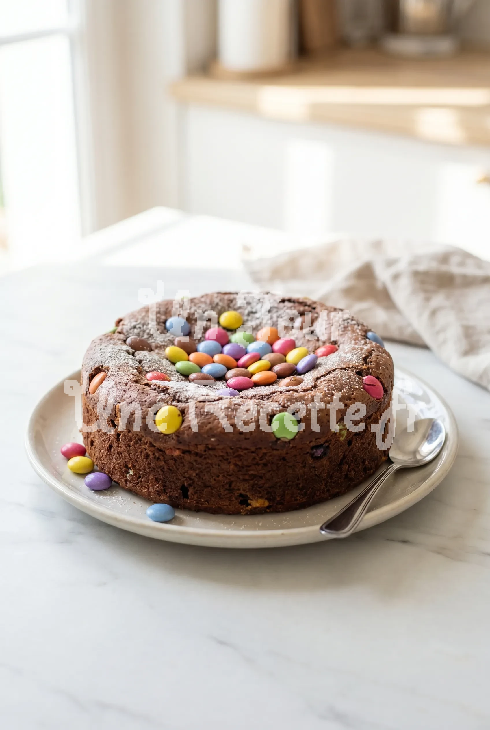 Photo de la recette Gateau au chocolat avec smarties dans la pâte