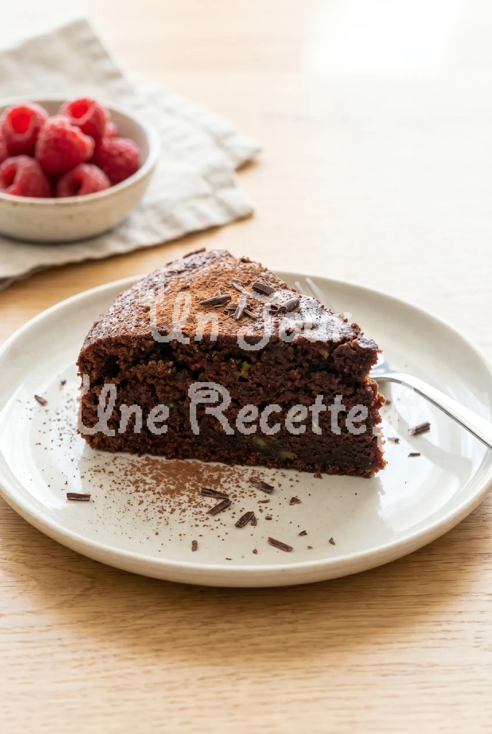 Photo de la recette Gâteau chocolat courgette sans beurre et sans sucre