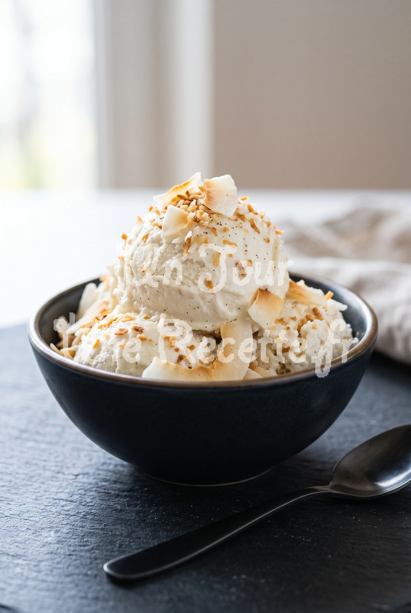 Photo de la recette Glace à la noix de coco sans sorbetière