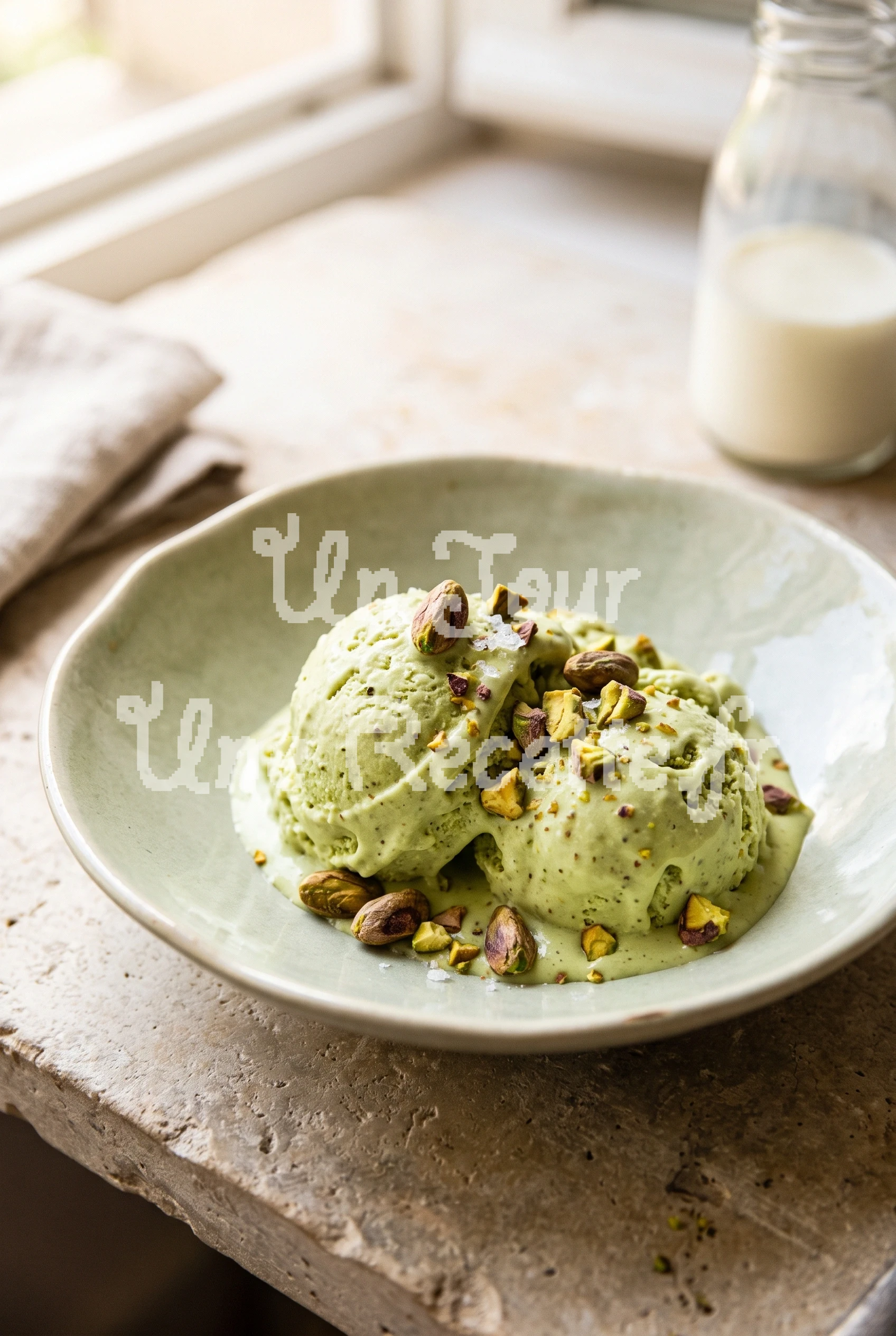 Photo de la recette Glace à la pistache sans sorbetière